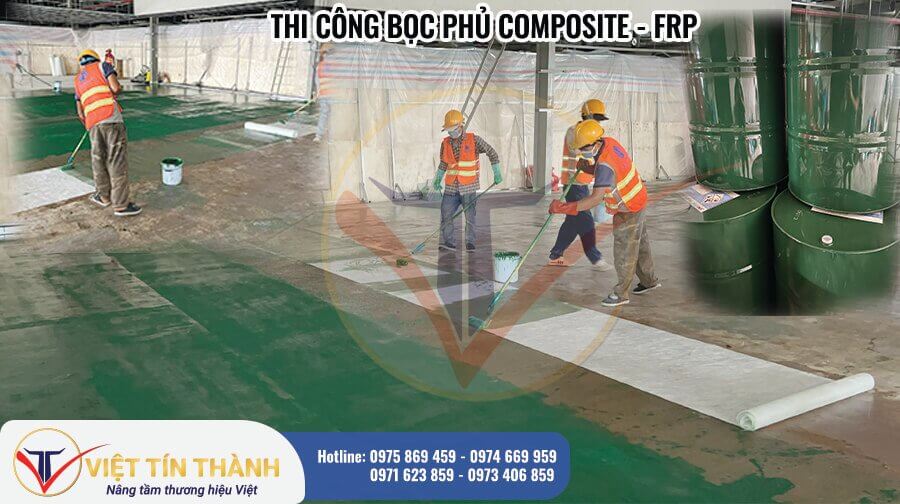 Bọc phủ composite frp.Ảnh:Việt Tín Thành